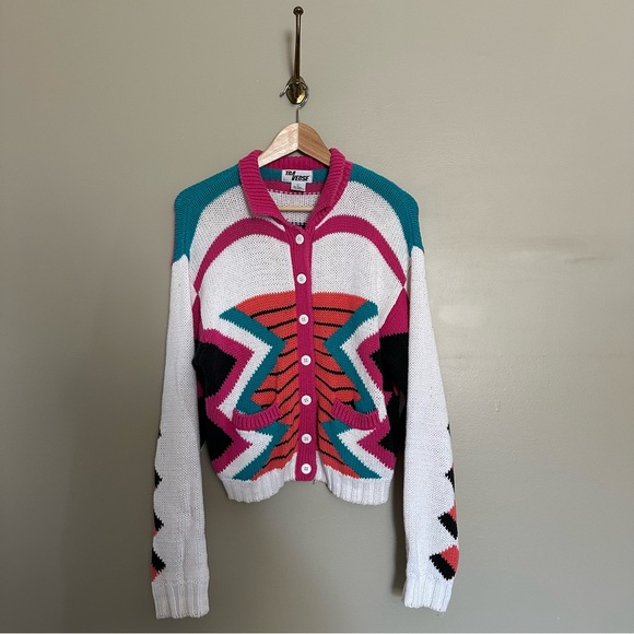 Colorful Women's Cardigan Sweater - Picture 1 of 5